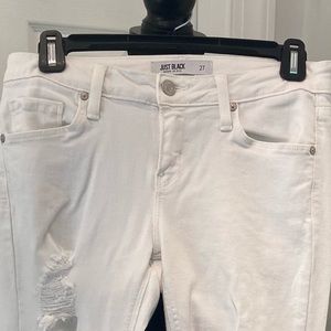 Just Black White Distressed Jeans